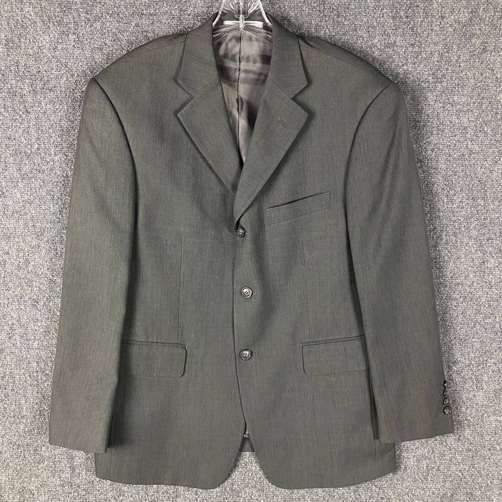 Angelo Rossi Blazer Suit Men's 40 Adults 100% Polyester Gray 3 Buttons‎
